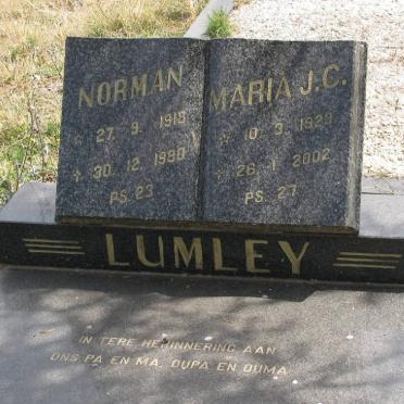 LUMLEY Norman 1918-1990 &amp; Maria J.C. 1923-2002