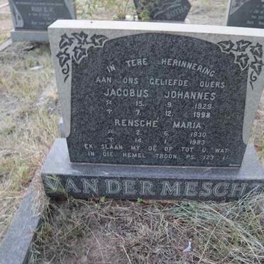 MESCHT Jacobus Johannes, van der 1929-1998 & Rensche Maria 1930-1983