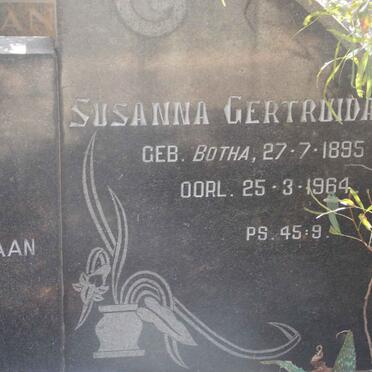 MEYER Susanna Gertuida nee BOTHA 1895-1964