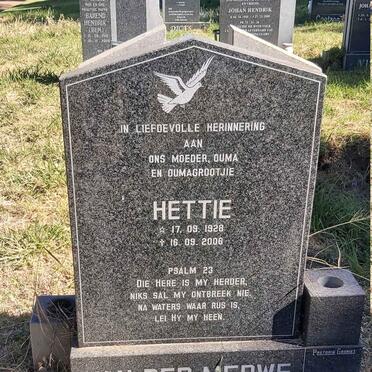 MERWE Hettie, van der 1928-2006
