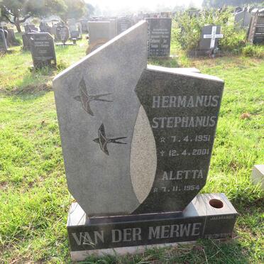MERWE Hermanus Stephanus, van der 1951-2001 & Aletta 1954-