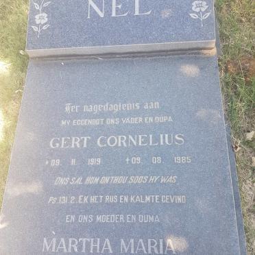 NEL Gert Cornelius 1919-1985 &amp; Martha Maria 1928-2010