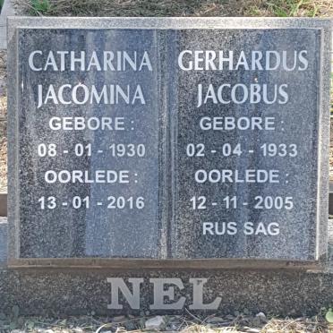 NEL Gerhardus Jacobus 1933-2005 &amp; Catharina Jacomina 1930-2016