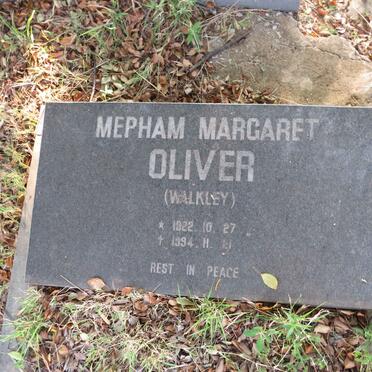 OLIVER Mepham Margaret nee WALKLEY 1922-1994