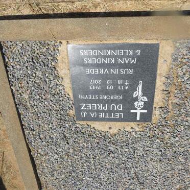 PREEZ A.J., du nee STEYN 1943-2017