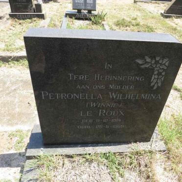 ROUX Petronella Wilhelmina, le 1914-1969