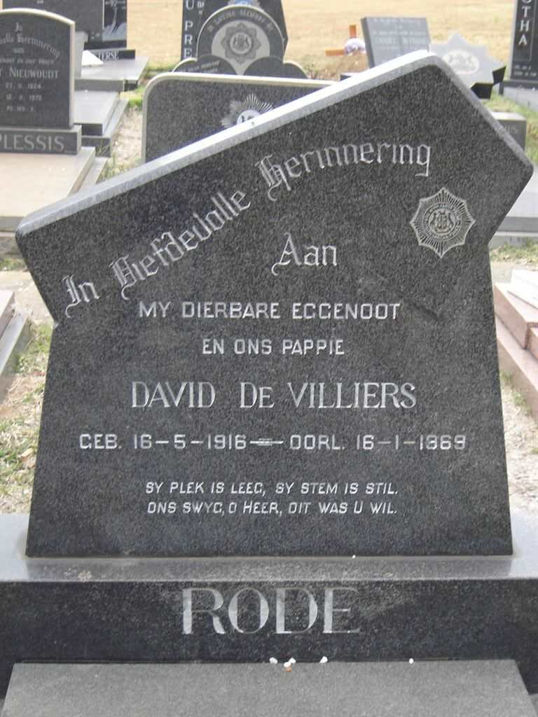 RODE David de Villiers 1916-1969