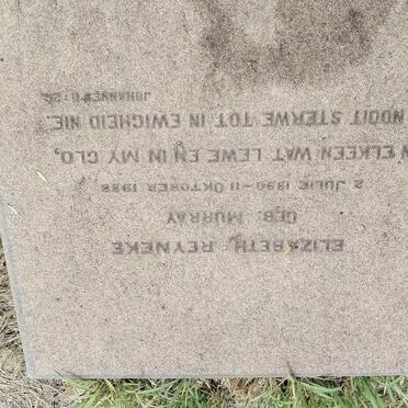 REYNEKE Elizabeth nee MURRAY 1890-1988