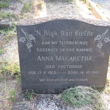1ROSSOUW Anna Magaretha nee PRETORIUS 1912-1961