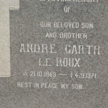 ROUX André Garth, le 1949-1971