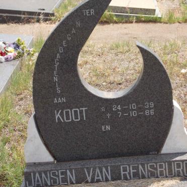 RENSBURG Koot, Jansen van 1939-1986