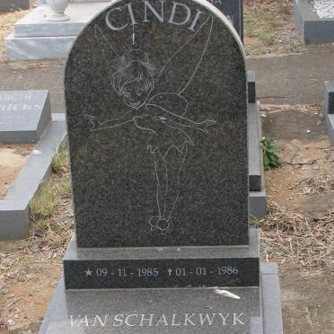 SCHALKWYK Cindi, van 1985-1986