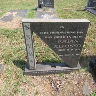 SNYMAN Johan Alfonso 1934-1997