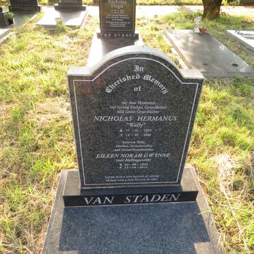 STADEN Nicholas Hermanus, van 1920-2000 & Eileen Norah Gwynne HOLLINGWORTH 1922-2015