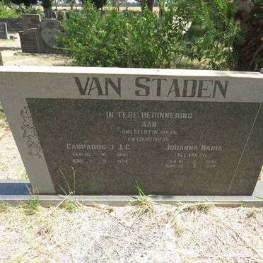 STADEN Casparus J.J.C. 1890-1974 & Johanna Maria VAN ZYL 1888-1974