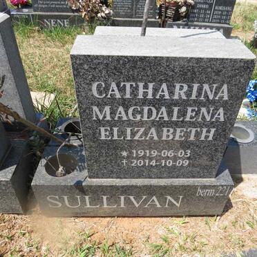 SULLIVAN Catharina Magdalena Elizabeth 1919-2014