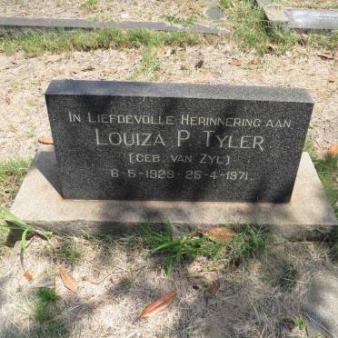 TYLER Louiza P. nee VAN ZYL 1929-1971