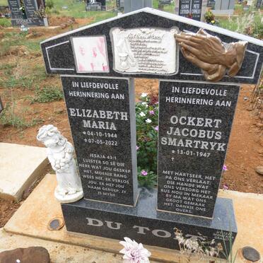 TOIT Ockert Jacobus Smartryk, du 1947- & Elizabeth Maria 1944-2022