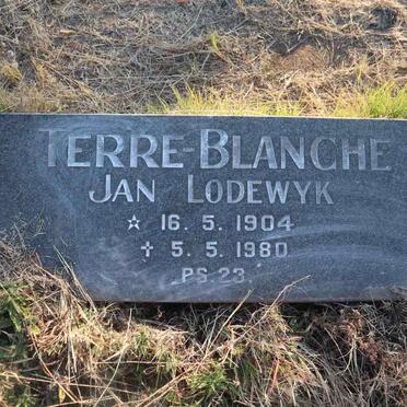 TERRE-BLANCHE Jan Lodewyk 1904-1980