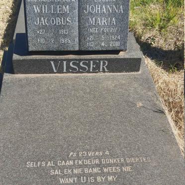 VISSER Willem Jacobus 1913-1985 &amp; Johanna Maria FOURIE 1924-2010
