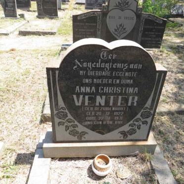 VENTER Anna Christina BEZUIDENHOUT 1922-1971