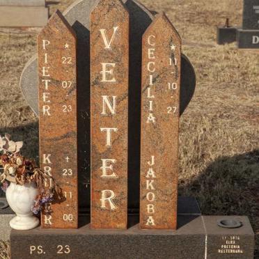 VENTER Pieter Kruger 1923-2000 &amp; Cecilia Jakoba 1927-
