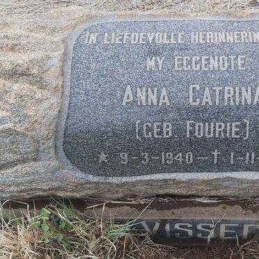 VISSER Anna Catrina nee FOURIE 1940-1977