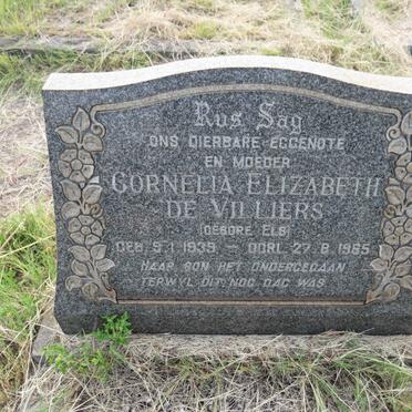 VILLIERS Cornelia Elizabeth, de nee ELS 1939-1965