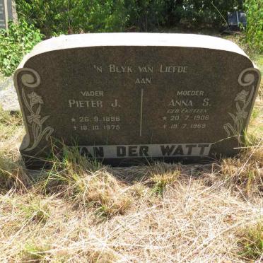 WATT Pieter J., van der 1896-1975 & Anna S. EKSTEEN 1906-1969