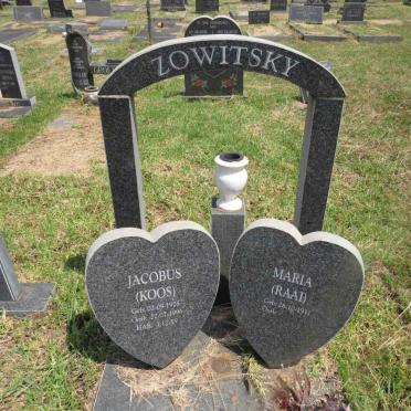 ZOWITSKY Jacobus 1925-1996 & Maria 1931- 