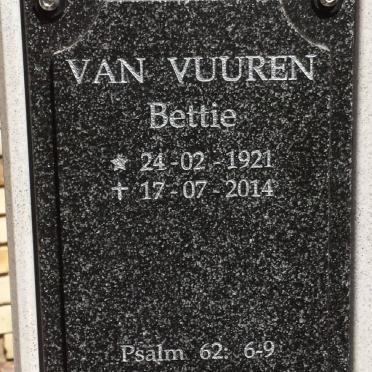 VUUREN Bettie, van 1921-2014