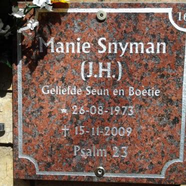 SNYMAN J.H. 1973-2009