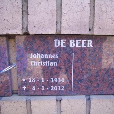BEER Johannes Christian, de 1930-2012