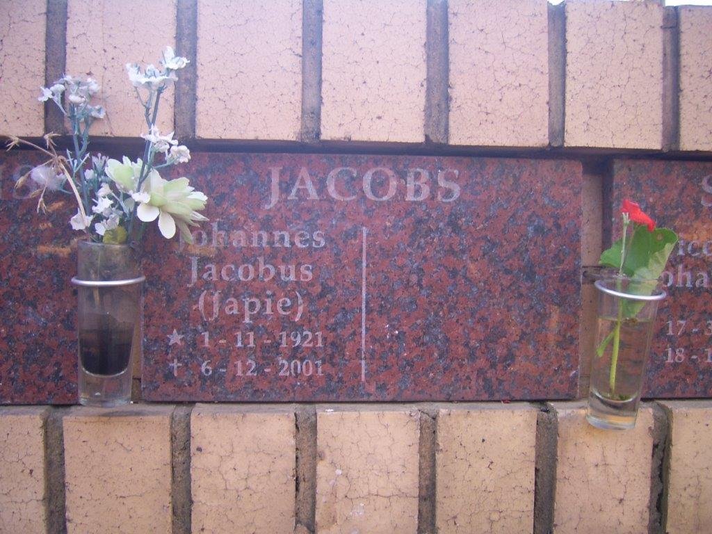 JACOBS Johannes Jacobus 1921-2001