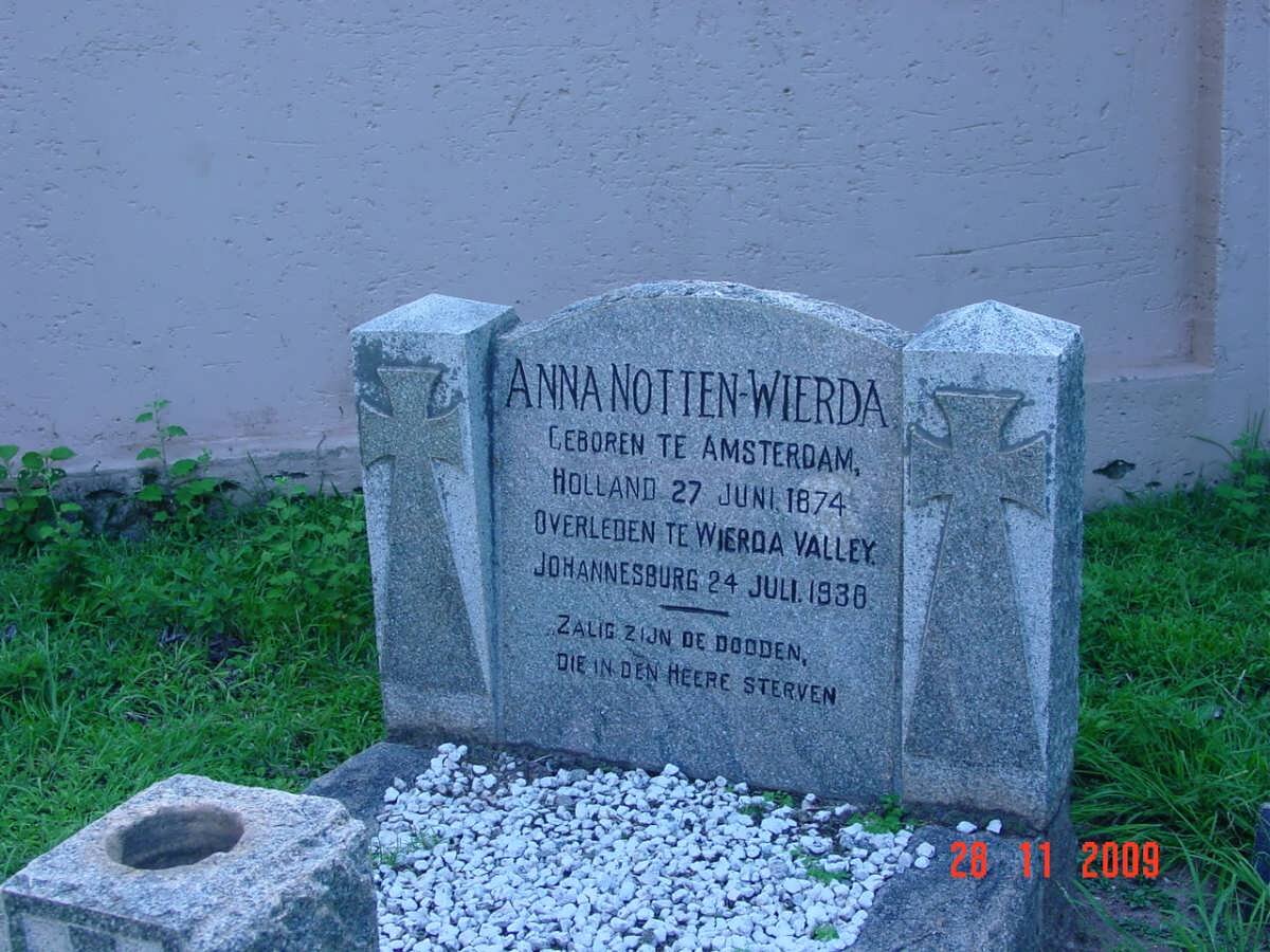 WIERDA Anna, Notten 1874-1938