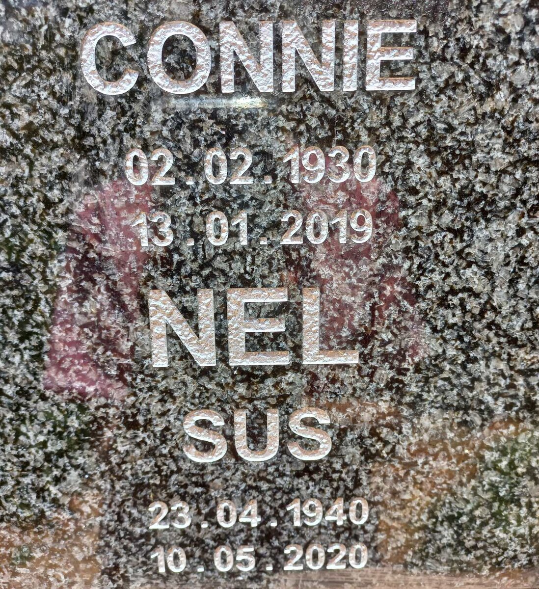 NEL Connie 1930-2019 &amp; Sus 1940-2020