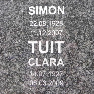 TUIT Simon 1928-2007 &amp; Clara 1927-2009
