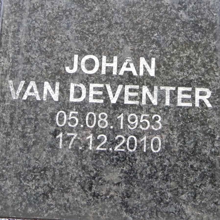 DEVENTER Johan, van 1953-2010