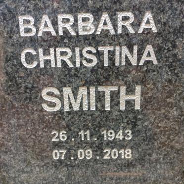 SMITH Barbara Christina 1943-2018
