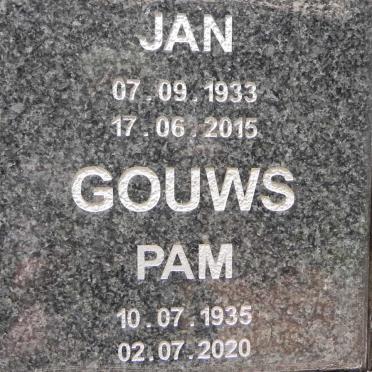 GOUWS Jan 1933-2015 &amp; Pam 1935-2020