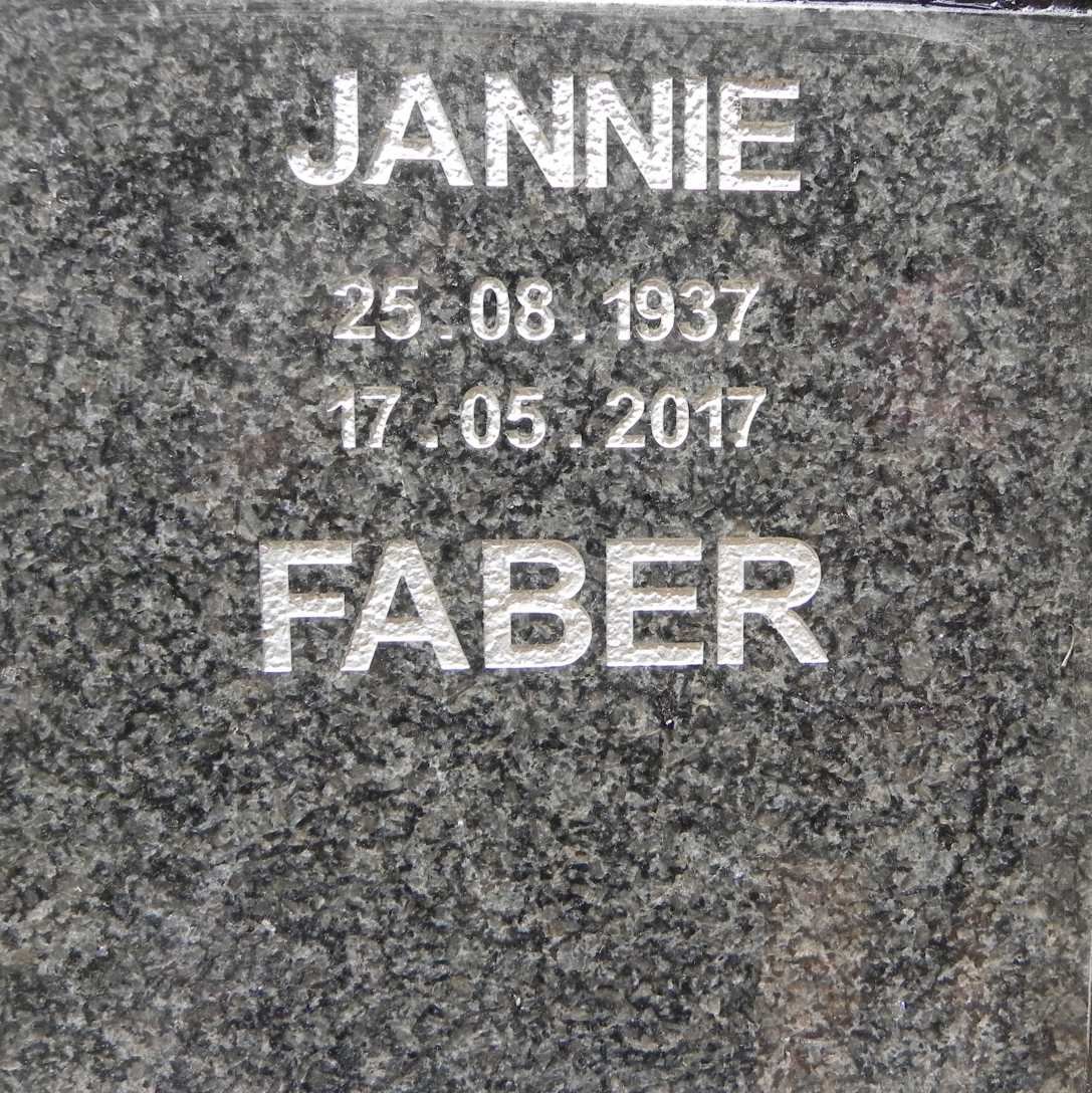 FABER Jannie 1937-2017