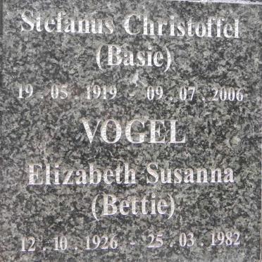 VOGEL Stefanus Christoffel 1919-2006 &amp; Elizabeth Susanna 1926-1982