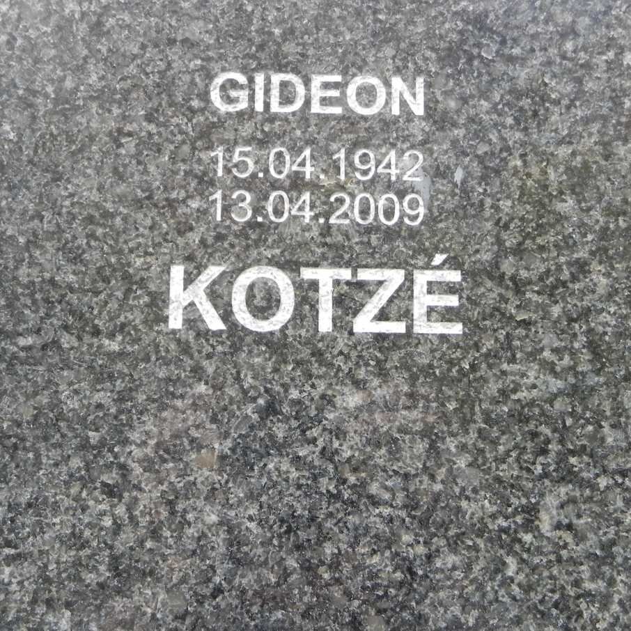 KOTZE Gideon 1942-2009