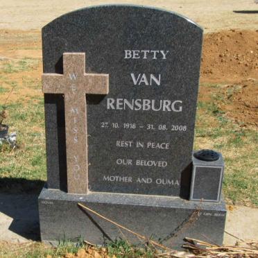 RENSBURG Betty, van 1918-2008