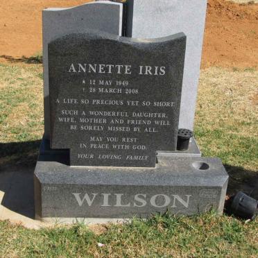 WILSON Annette Iris 1949-2008