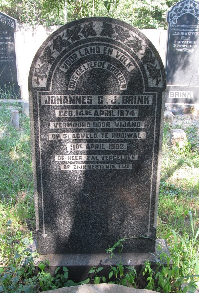 BRINK Johannes C.J. 1874-1902