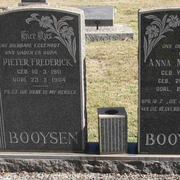 BOOYSEN Pieter Frederick 1911-1964 &amp; Anna Magaritha VORSTER 1907-1970
