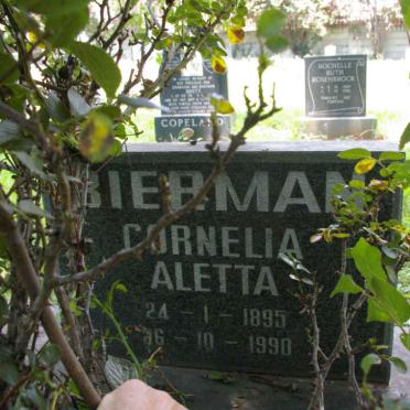 BIERMAN Cornelia Aletta 1895-1990