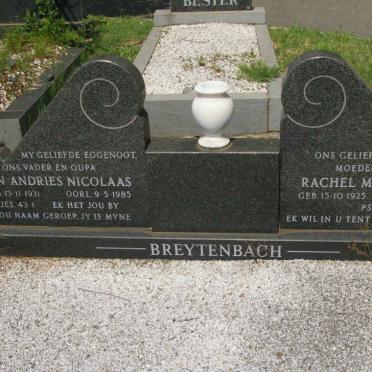 BREYTENBACH Jan Andries Nicolaas 1931-1985 &amp; Rachel Maria Louise 1925-