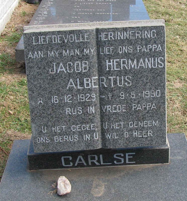 CARLSE Jacob Hermanus Albertus 1929-1990